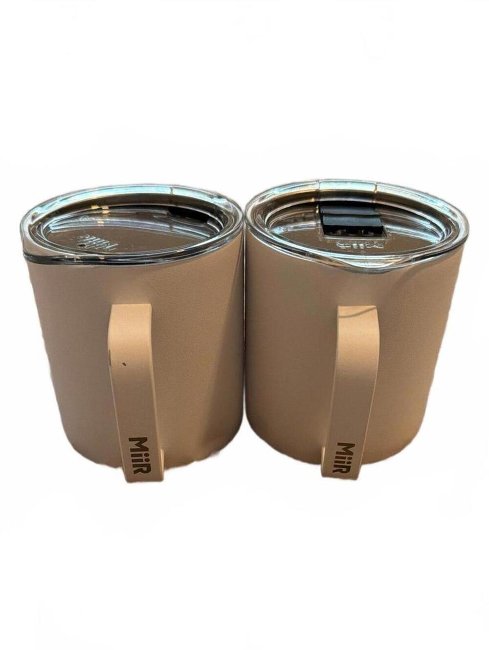 MiiR White Stainless Steel Coffee Mug Set with Lids Lot of 2